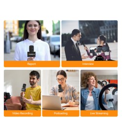 COMICA Revo S Wireless Reporter Microphone for Smartphone